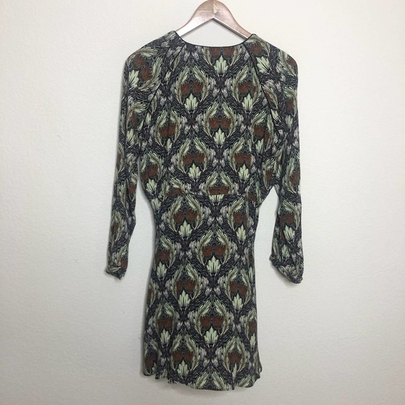 Zara Tulip Printed Mod Retro Drop Waist Dress S - Picture 5 of 7